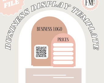 Double Arch Business Sign SVG, Pricing Menu Template (Digital Download)