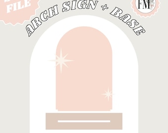 Arch Sign svg, Menu Sign svg, Bar Sign svg, Table Number svg, Laser Cut svg File, Arch Sign & Base svg File, Event Decor svg