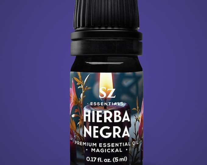 Hierba Negra (Black Grass) Oil 5ml – Spiritual Protection, Banishing & Cleansing Hoodoo Wiccan Oil