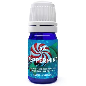 Peppermint Essential Oil 6.5ml – Candy Cane Fresh Mint Aroma for Diffuser & Aromatherapy