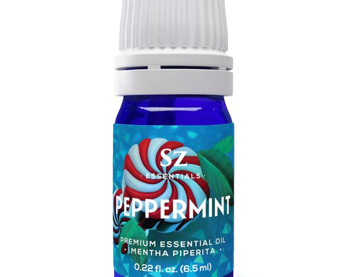 Peppermint Essential Oil 6.5ml – Candy Cane Fresh Mint Aroma for Diffuser & Aromatherapy