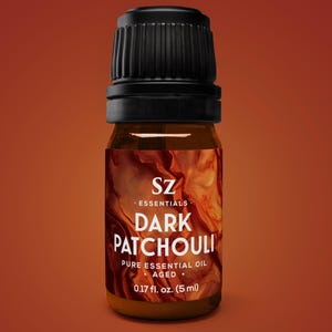 Patchouli Essential Oil - Dark - Aged 5 years - For aromatherapy, fragrance and perfume - Therapeutic Grade 100% Pure & Natural - Undiluted