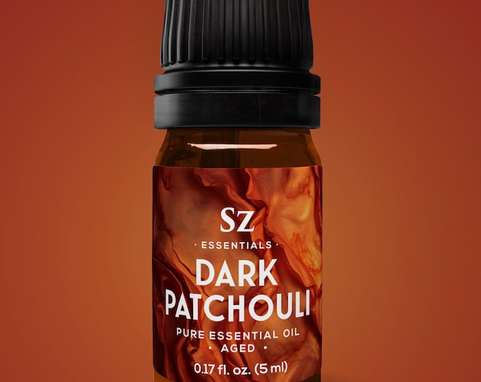 Patchouli Essential Oil - Dark - Aged 5 years - For aromatherapy, fragrance and perfume - Therapeutic Grade 100% Pure & Natural - Undiluted