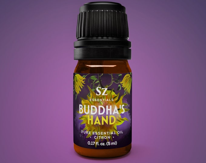 Buddha's Hand Citron Essential Oil - Cedrat - Citron Essential Oil - Candied Lemon Scent! 100% Pure and Natural - Undiluted - 5ml