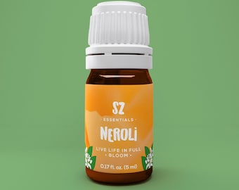 Huile essentielle de néroli - Vrai néroli, extrait des fleurs d'oranger amer - 100 % pur, non dilué, de qualité thérapeutique. 5ml