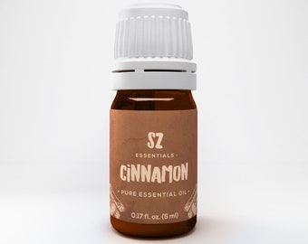 Cinnamon Essential Oil - 100% Pure and Natural - Undiluted - (Cinnamon Bark + Leaf pure essential oils)