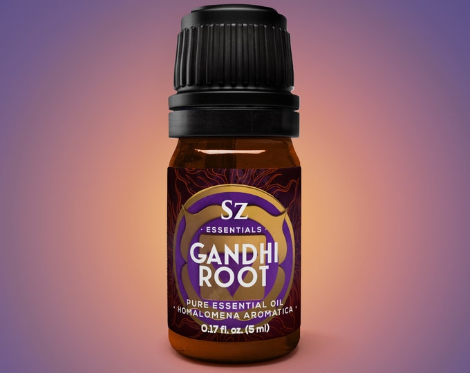 Gandhi Root Essential Oil - 100% Pure and Natural - Relaxing Scent - Undiluted - 0.17 fl oz.