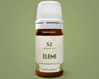 Aceite esencial de Elemí - 100% puro y natural - Ayurvédico - Sin diluir - 0,17 fl oz.