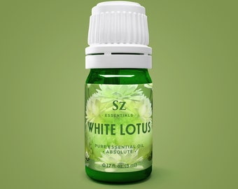 Aceite esencial de loto blanco - 100 % puro, grado terapéutico. ¡Divino! El auténtico - Nymphaea Lotus