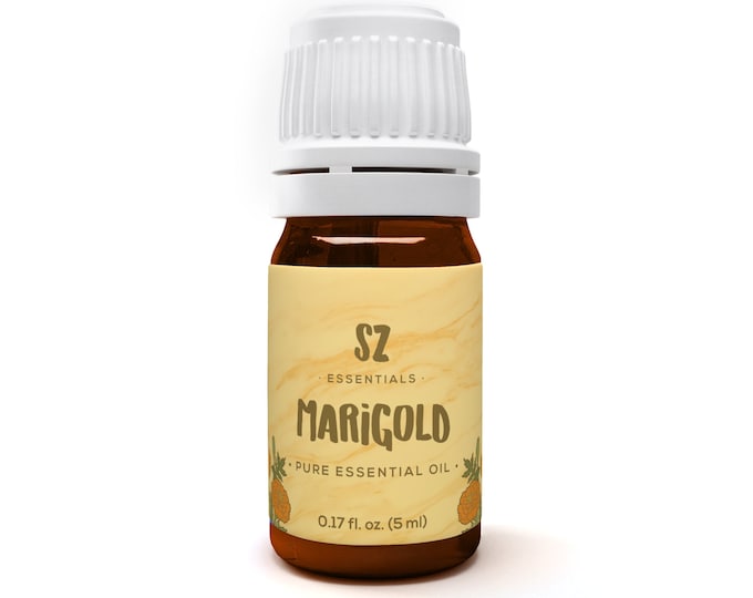 Marigold Essential Oil - Calendula Officinalis - 100% Pure and Undiluted - Delightful! - Therapeutic grade & Vegan - 5ml -