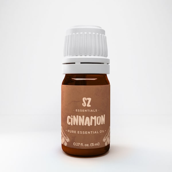 Cinnamon Essential Oil - 100% Pure and Natural - Undiluted - (Cinnamon Bark + Leaf pure essential oils)