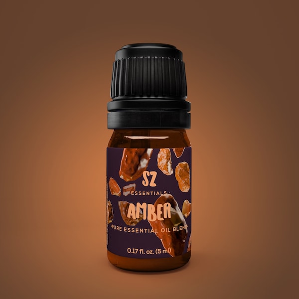 Huile essentielle d'ambre - 100 % pure et naturelle - Non diluée - Sans huiles de support