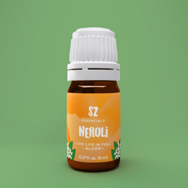 Neroli etherische olie - Echte Neroli, gewonnen uit de bloesems van de bittere sinaasappelboom - 100% puur, onverdund, therapeutische kwaliteit. 5ml