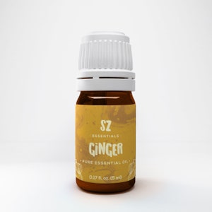 Huile essentielle de racine de gingembre - 100 % pure et naturelle - Non diluée