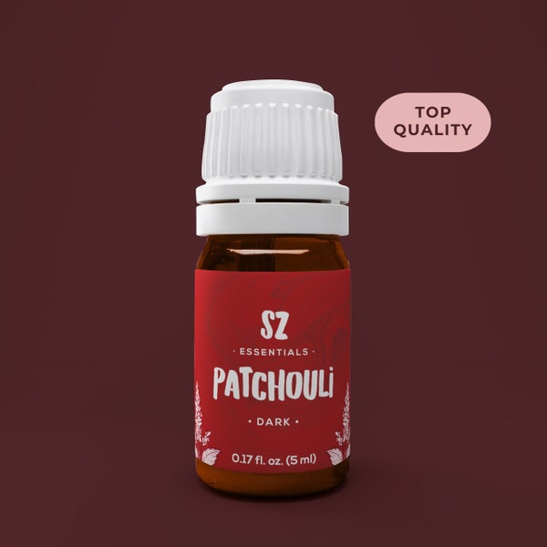 Patchouli Essential Oil - Dark - Aged 2 years - For aromatherapy, fragrance and perfume - Therapeutic Grade 100% Pure & Natural - Undiluted