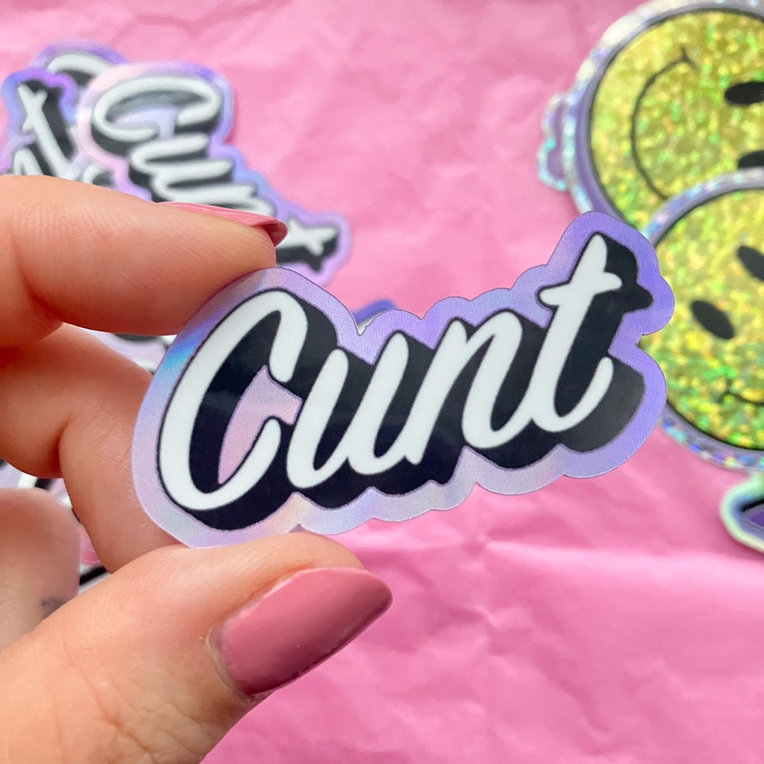 Purple Thing Rude Rude Purple Holographic Swear Sticker Holographic Sarcastic Rude Humour ...