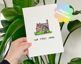 Custom Digital House Drawing, Badly Drawn House Portrait, New House Warming Gift, House Illustration, House Sketch, Digital Hand Drawn House