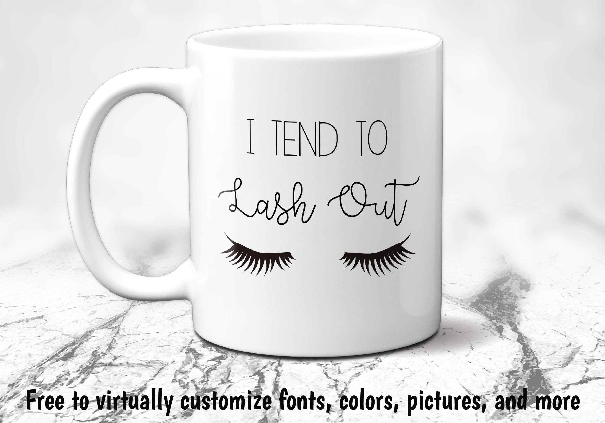 Funny Coffee Mug Pun Mugs Coffee Mug Eyelashes Gift for Etsy UK