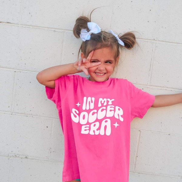 Comfort Colors Soccer Kids Shirt, In My Soccer Era, Cute Soccer Youth Tshirt, Girl Soccer Player Gift, Soccer Season Outfit, Girl Soccer Tee