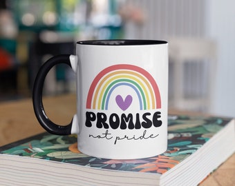 Promise Not Pride Mug, Conservative Women's Coffee Mug, Retro Rainbow mug, God's Promise Mug, Republican Women's, Christian Mug, Faith Based