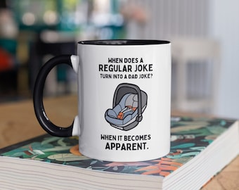 Anuncio de embarazo de papá, primer regalo del día del padre, papá est 2023, regalo para un regalo de papá nuevo, taza divertida de papá, regalo divertido de papá nuevo, taza de chistes de papá
