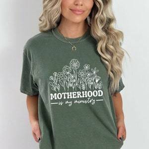 Comfort Colors® Motherhood is My Ministry, Christian Mom Shirt, Homeschool Mama Shirt, Homeschool Mom Gift, Homestead Mama, Conservative Mom