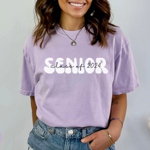 Comfort Colors® Class of 2024 Shirt, Senior Shirt, Graduation Gift 2024, College Senior, High School Senior, 2024 Graduate, Gift for Her