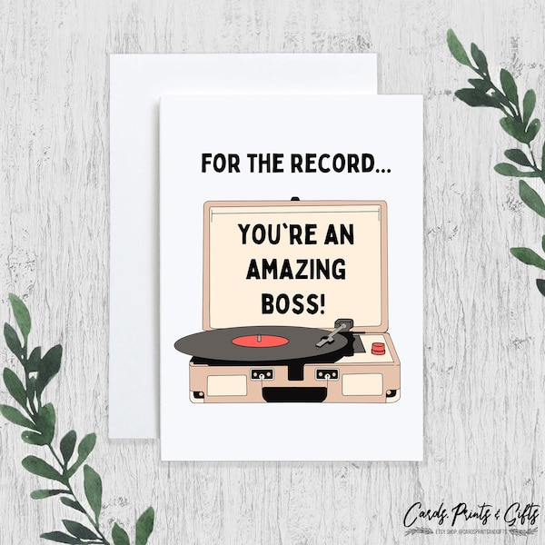 Tarjeta de jefe divertida, tarjeta de cumpleaños del jefe, regalo de jefe divertido, tarjeta de felicitación de cumpleaños del jefe, regalo de jefe único, tarjeta del empleado, tarjeta de agradecimiento del jefe