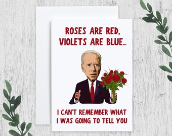 Funny Joe Biden Valentines Card, Funny Anniversary Card for Him, Confused Biden Love Card, Funny I Love You Card Boyfriend, Biden Forgets