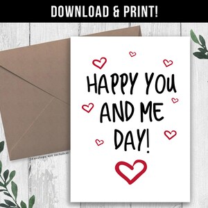 DIGITAL DOWNLOAD Funny Anniversary Card for Him, her, Husband, Wife, Boyfriend, Girlfriend, Happy You And Me Day Card, Wedding Anniversary