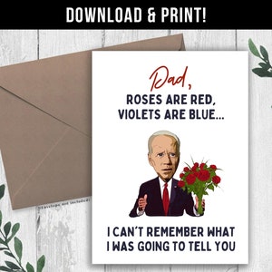 DIGITALER DOWNLOAD Lustige Biden vergisst Vatertagskarte, lustige Joe Biden Dad-Karte, Konservatives Vatergeschenk, Hunter Biden, Trump Dad Geschenk, Meme