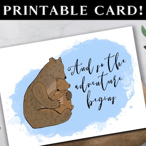 Congratulations Baby Boy Card. Printable Baby Shower Boy Card. Congrats Baby Boy Card. Digital Download Card for New Mom.