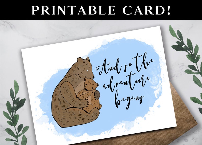 Congratulations Baby Boy Card. Printable Baby Shower Boy Card. - Etsy