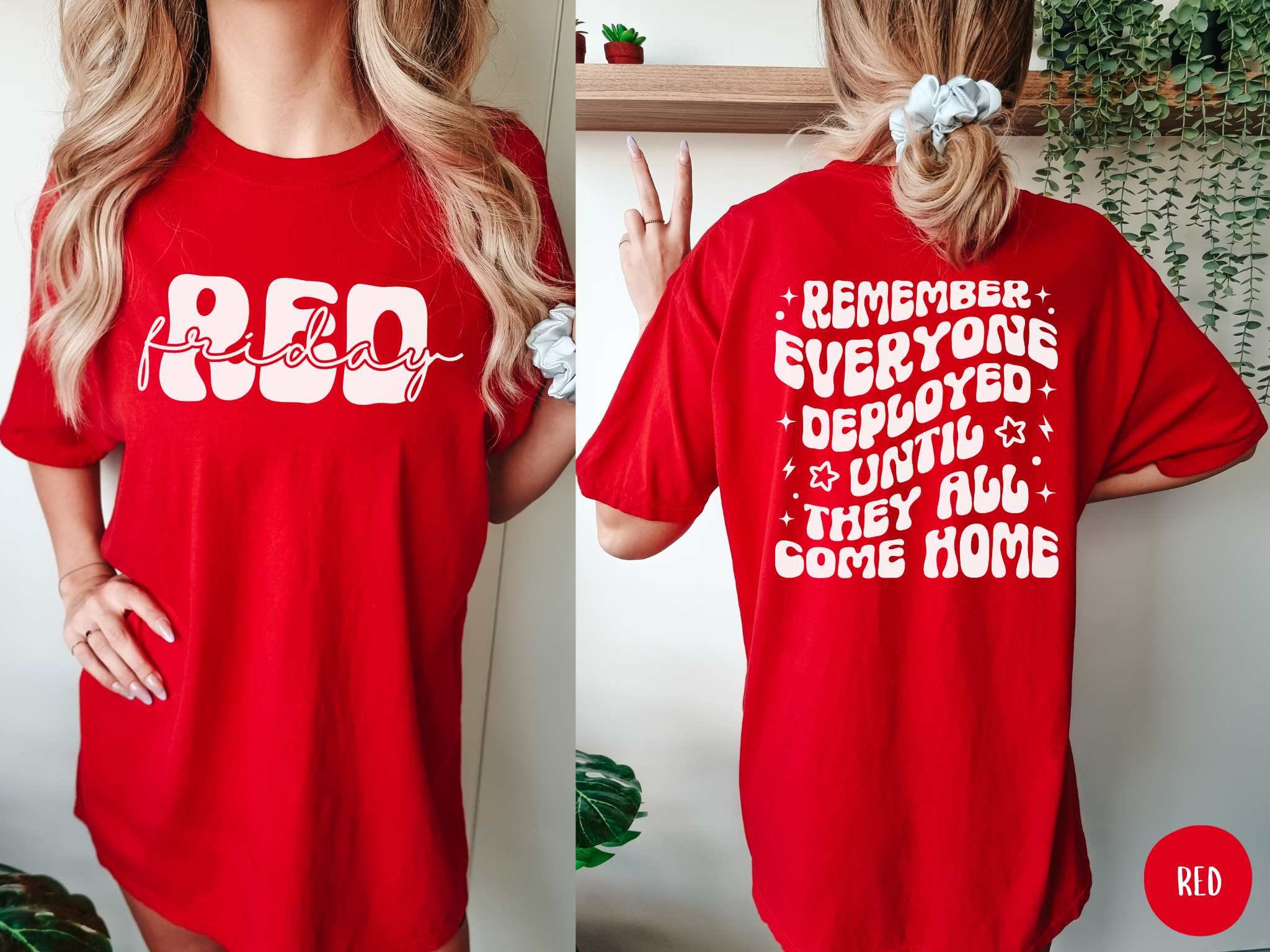 Womens Red Friday Husband Remember Everyone Deployed T-Shirt Gift Womens Red Friday Husband Remember Everyone Deployed T-Shirt Gift