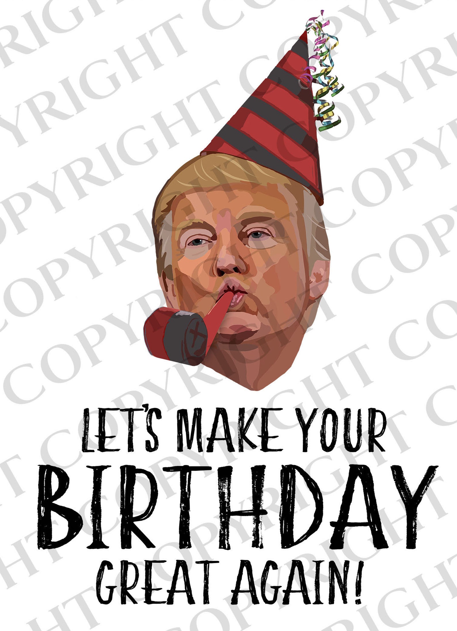 Printable Funny Trump Birthday Card. Trump Birthday Card - Etsy Ireland