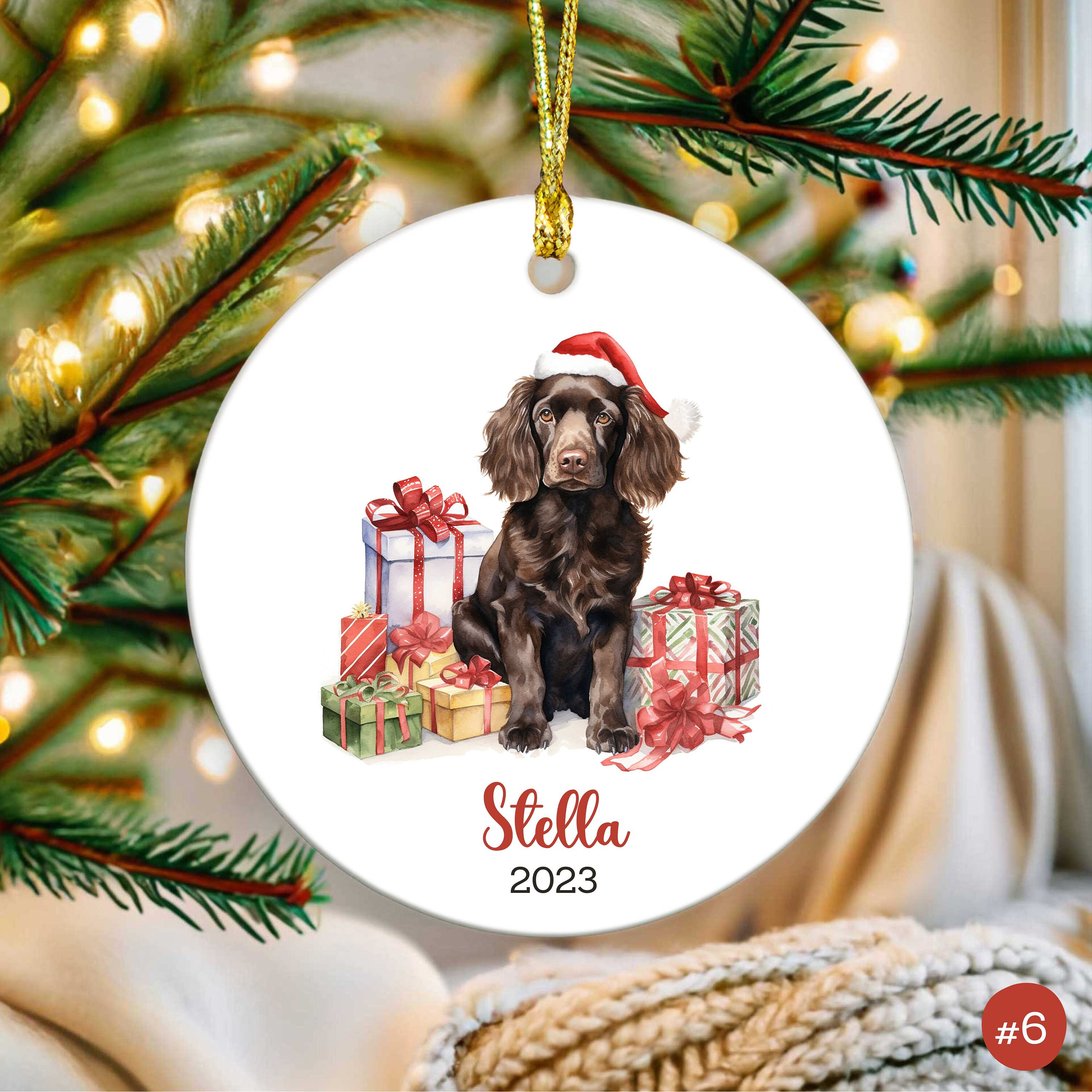 Personalized Boykin Spaniel Ornament Custom Dog Ornament 2023 Boykin Spaniel Watercolor Xmas Holiday Gift for Brown Spaniel Dog Lover Etsy