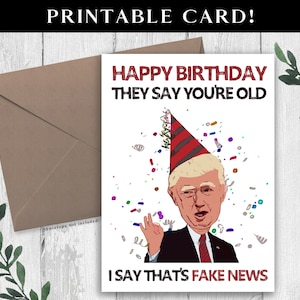 DOWNLOAD DIGITAL Cartão de aniversário engraçado de Trump. Cartão Donald Trump para o pai. Download instantâneo digital. Cartão de aniversário engraçado para namorado/marido