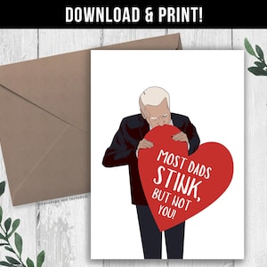 DIGITALER DOWNLOAD Lustige Joe Biden Vatertagskarte, Lustige Vatertagskarte, druckbare Biden-Karte, glücklicher Vatertag Konservativer Vater Geburtstag