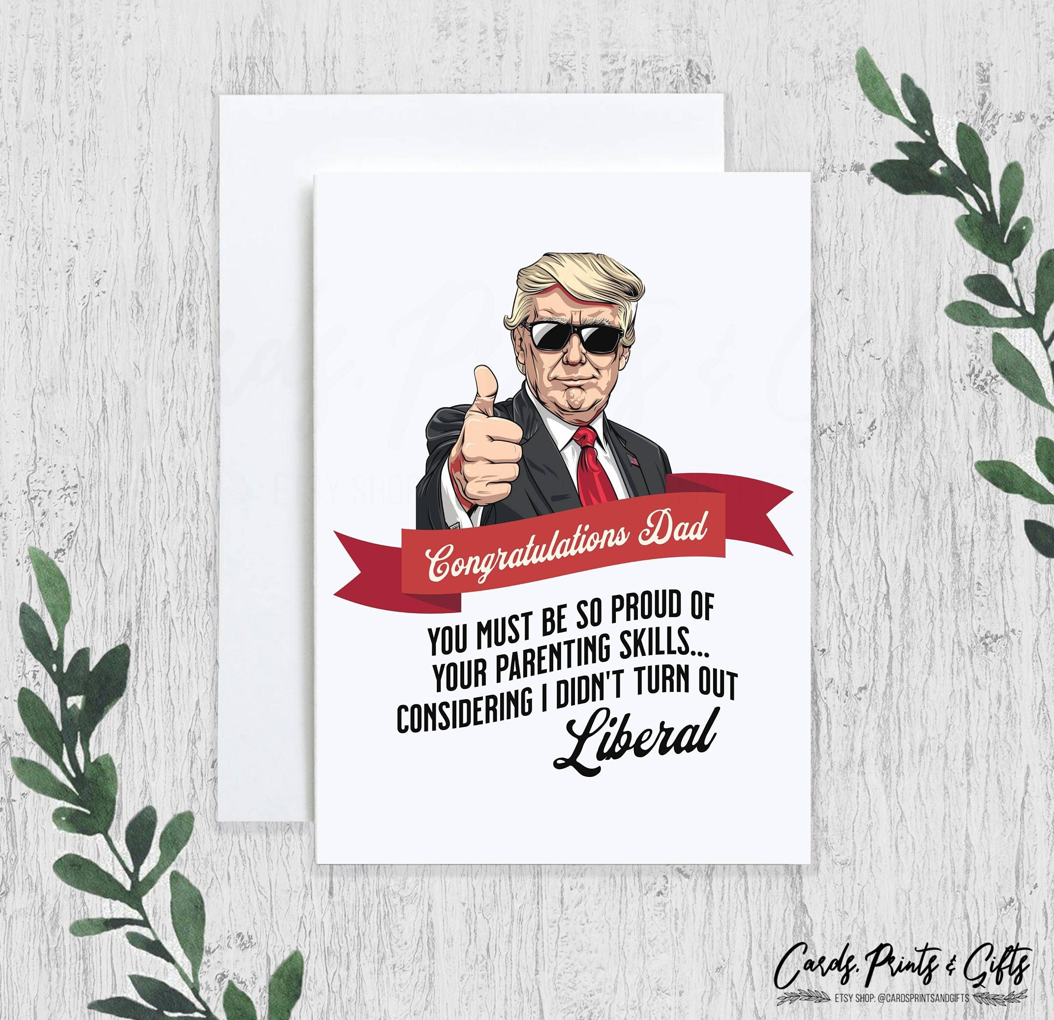 Funny Trump Dad Card, Funny Fathers Day Card, Funny Birthday Card for ...