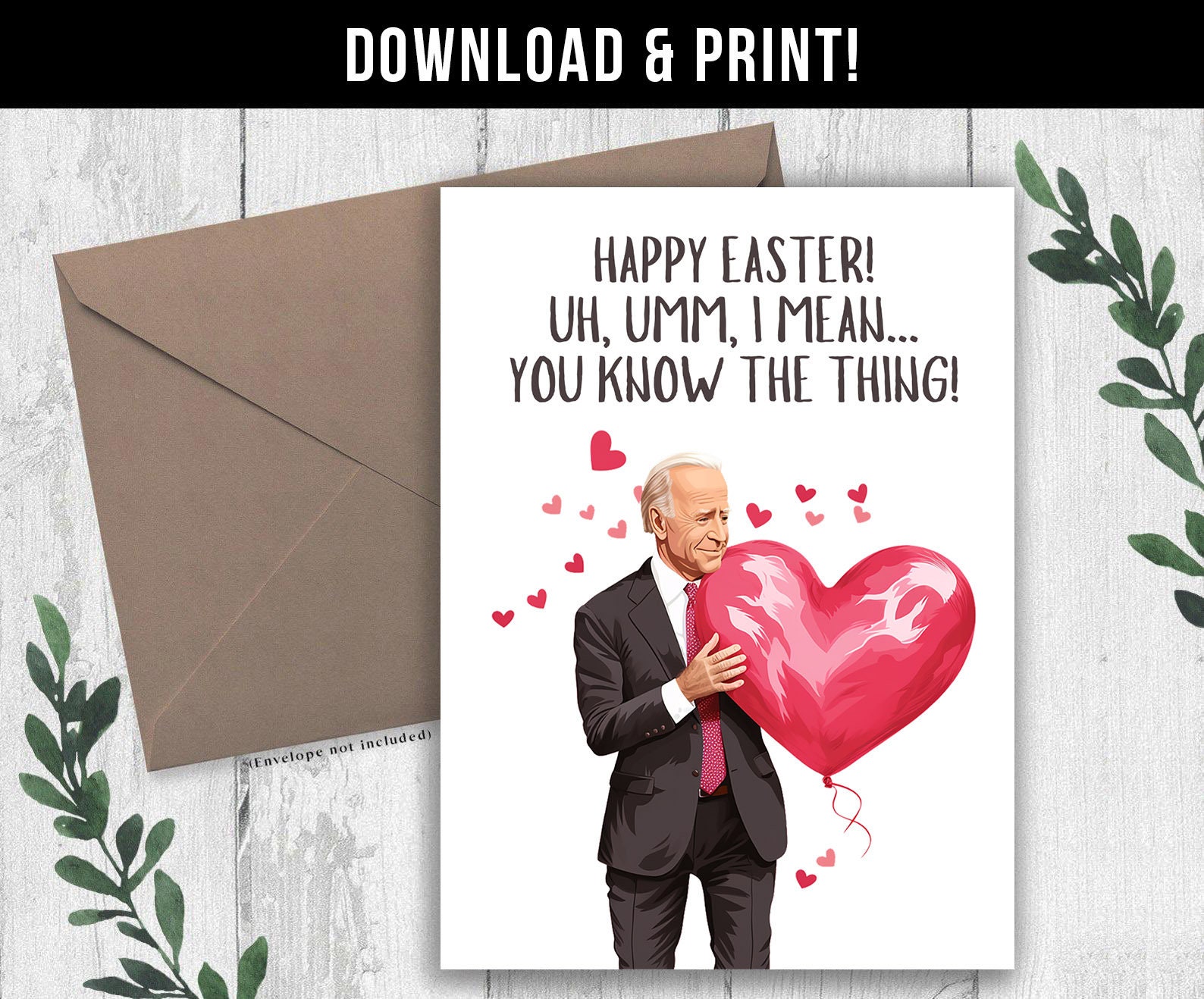 Funny Valentines Day Card, Printable Joe Biden Valentines Day Card ...