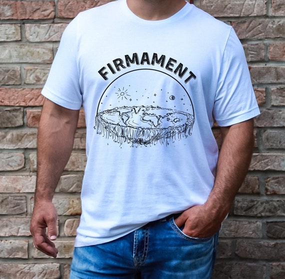 Flat Earth T-Shirt / Firmament / Conspiracy Theory Flat Earth T-Shirt / Firmament / Conspiracy Theory
