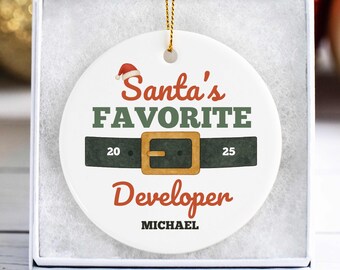 Personalized Developer Christmas Gift, Developer First Christmas, Custom Name Developer Christmas Gift, Developer Xmas Ornament ,
