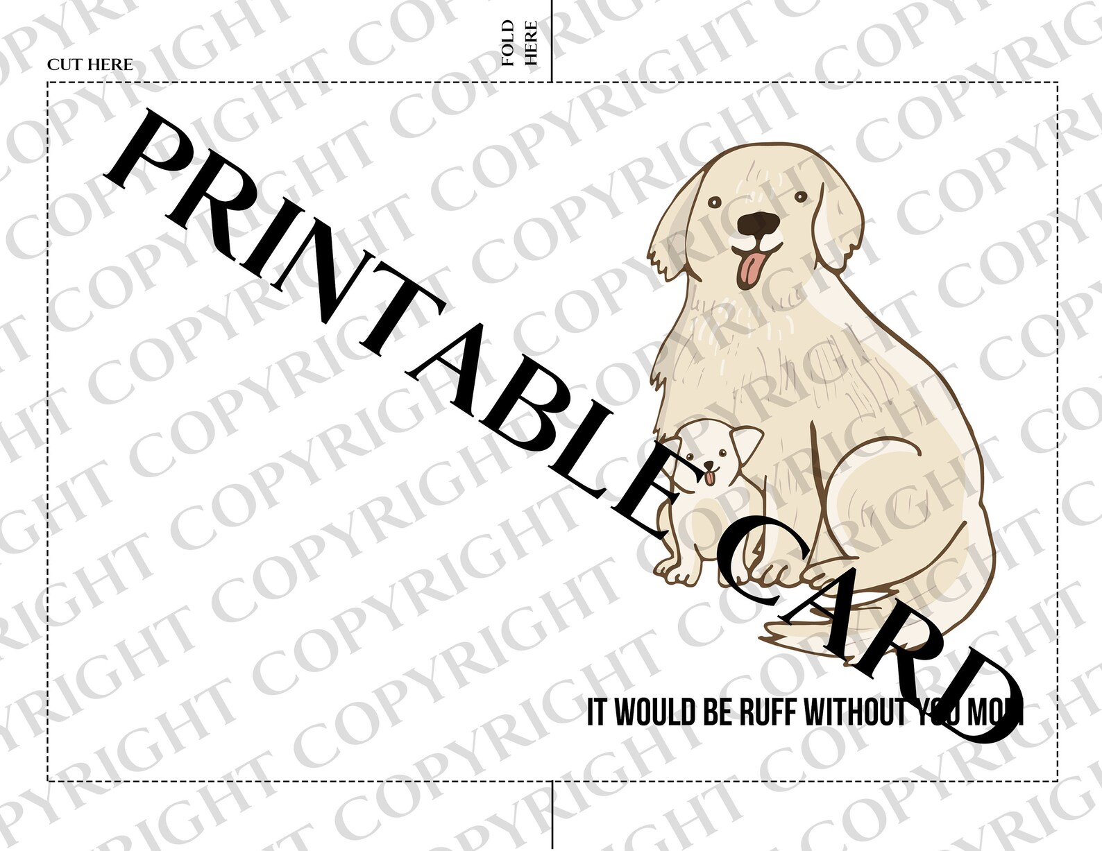 Digital Mother's Day Card. Dog Pun Card. Dog Mother's Etsy