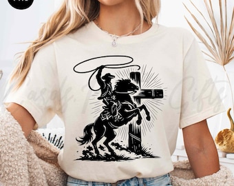 Western Christian Country PNG, Digital Download Western Cowboy Cross PNG, Rustic Rodeo Bible Verse Art, Cowboy Faith Country Sublimation