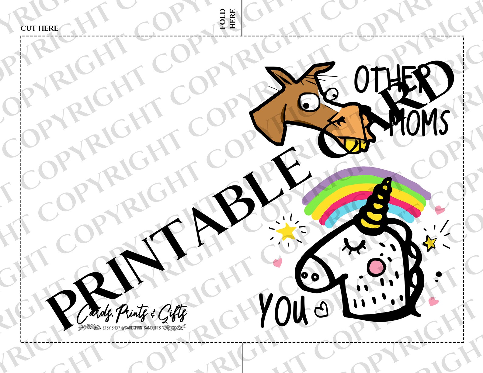 DIGITAL DOWNLOAD Funny Birthday Card for Mom. Printable - Etsy
