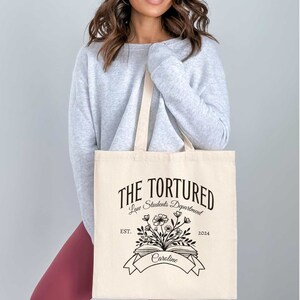 Personalized Law School Tote Bag, Custom Tortured Law Students Department 1L 2L 3L Canvas Bag, Future Lawyer Gift, Funny Attorney Gift image 4
