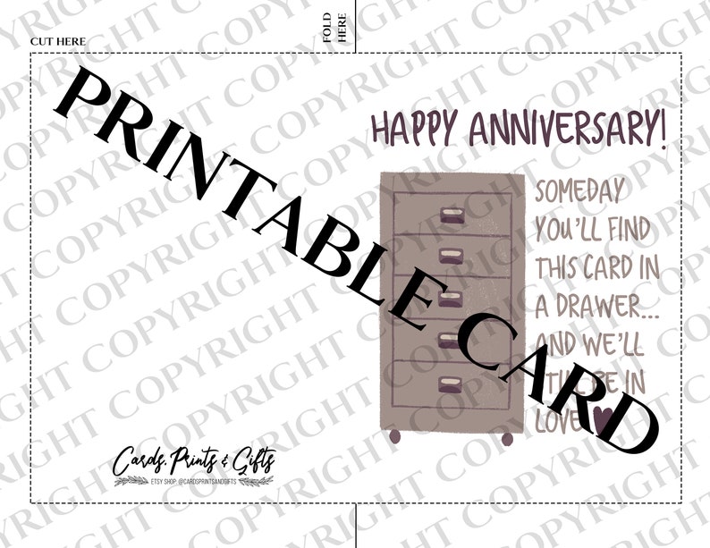 DIGITAL DOWNLOAD Funny Anniversary Card for Him, Her, Wife, Husband ...