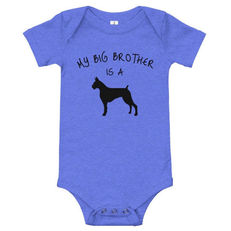 Boxer Dog Baby Grow New Parents Gift Boxer Gifts My Big Brother Is a Boxer Baby Onesie