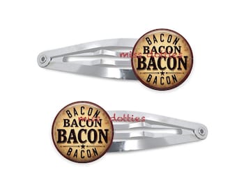 Hair Clip, Hair Pin, Barrettes, Snap Hair Clips, Bobby Pins, Bacon Bobby Pin, Bacon Hair Clip, Bacon Barrette, Bacon, Bacon Snap Pin