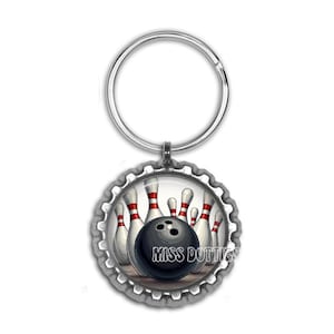 Key Ring, Key Fob, Bowling Key Ring, Bowling Key Fob, Bowling, Sports Key Fob, Bowling Gift, Bowling Award
